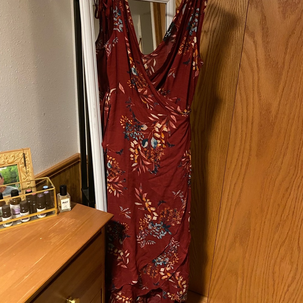 Lulus Floral Wrap Dress